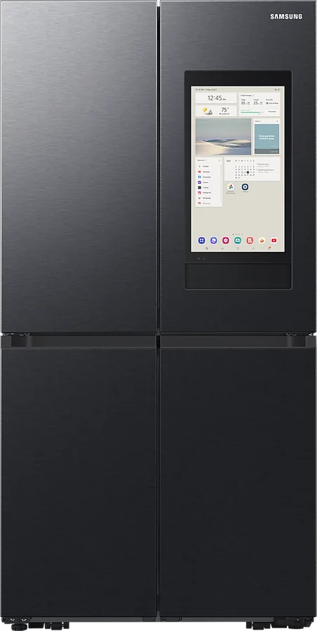 French door fridge with Family Hub, black